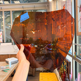 Orange Amber Vintage Mouthblown Hartley Wood