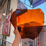 Orange Amber Vintage Mouthblown Hartley Wood