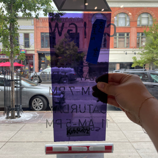 Deep Purple Transparent Krosno Sheet Glass Colorado Glassworks