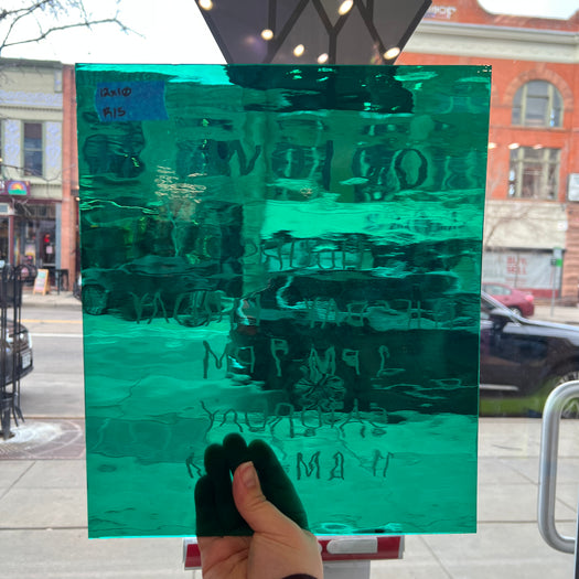 Teal Waterglass Oceanside Fusible 96 COE Sheet Glass Colorado Glassworks