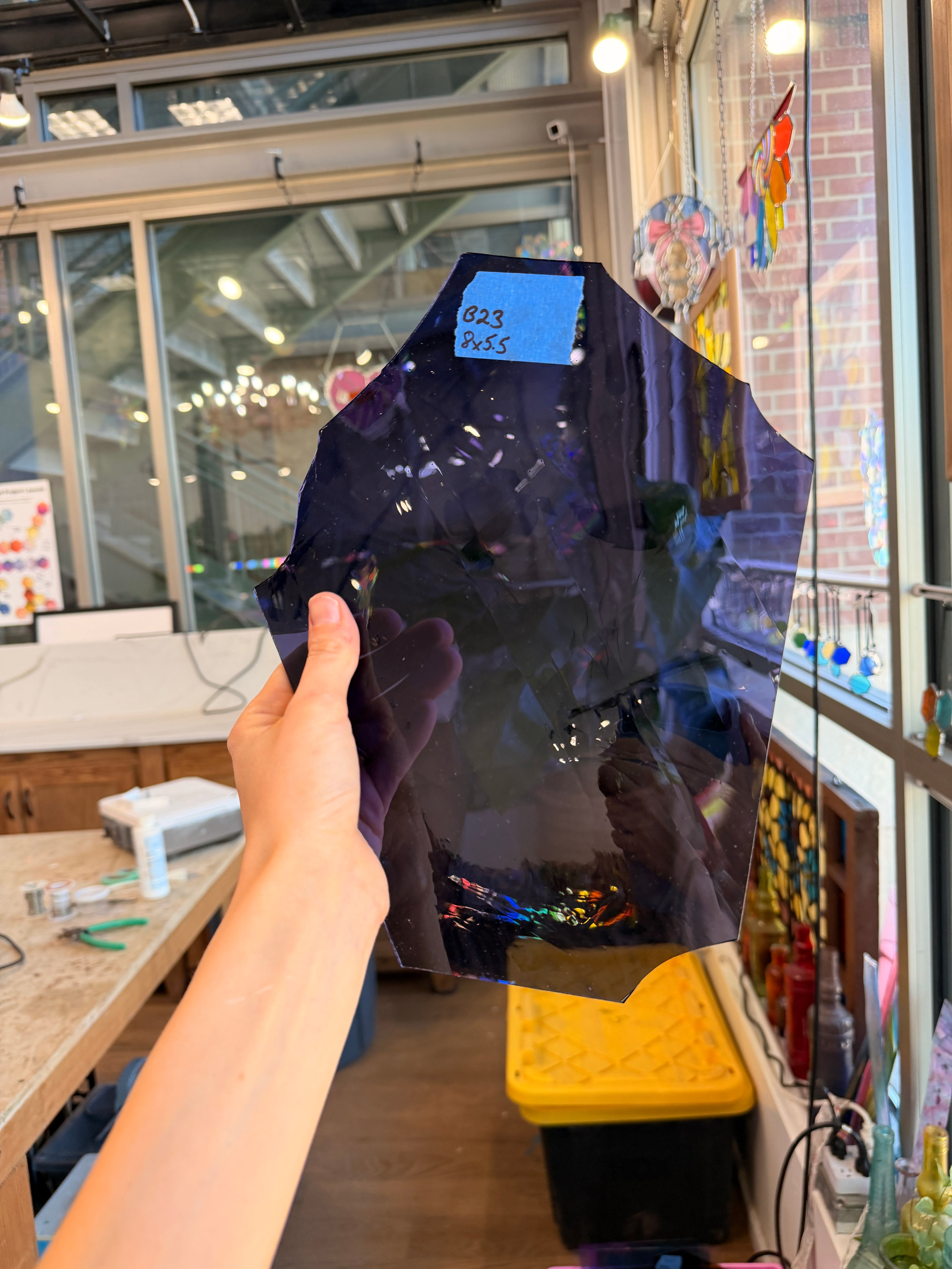 Light Purple Mouth Blown Fremont Sheet Glass Colorado Glassworks