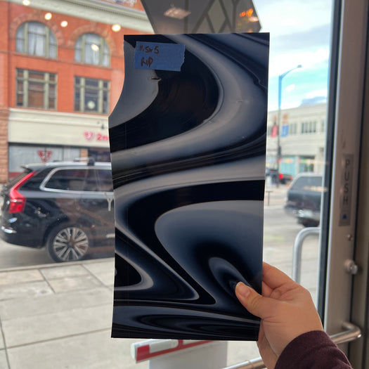 Black Licorice Fusers Reserve Oceanside Fusible 96COE Sheet Glass Colorado Glassworks