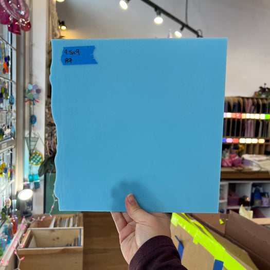 Baby Blue Bullseye 90 COE Sheet Glass Colorado Glassworks