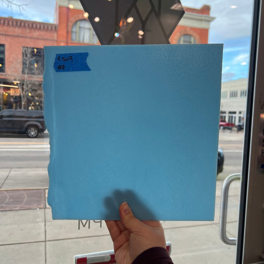 Baby Blue Bullseye 90 COE Sheet Glass Colorado Glassworks