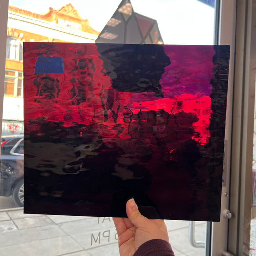 Merlot Waterglass Oceanside Fusible 96 COE Sheet Glass Colorado Glass Works 12x10in (OS-31334701)