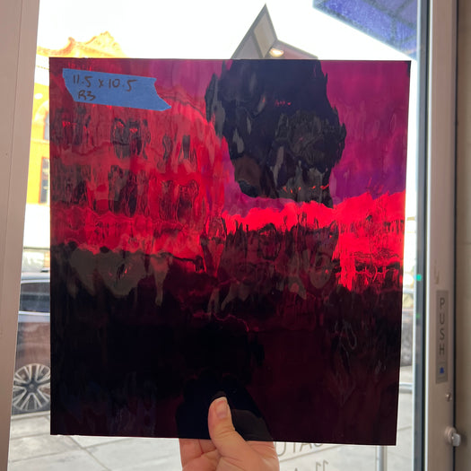 Merlot Waterglass Oceanside Fusible 96 COE Sheet Glass Colorado Glass Works 11.5x10.5in (OS-30220589)