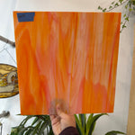 White/Orange Wispy Oceanside Fusible 96 COE (OGT 377.1F) Sheet Glass Colorado Glassworks
