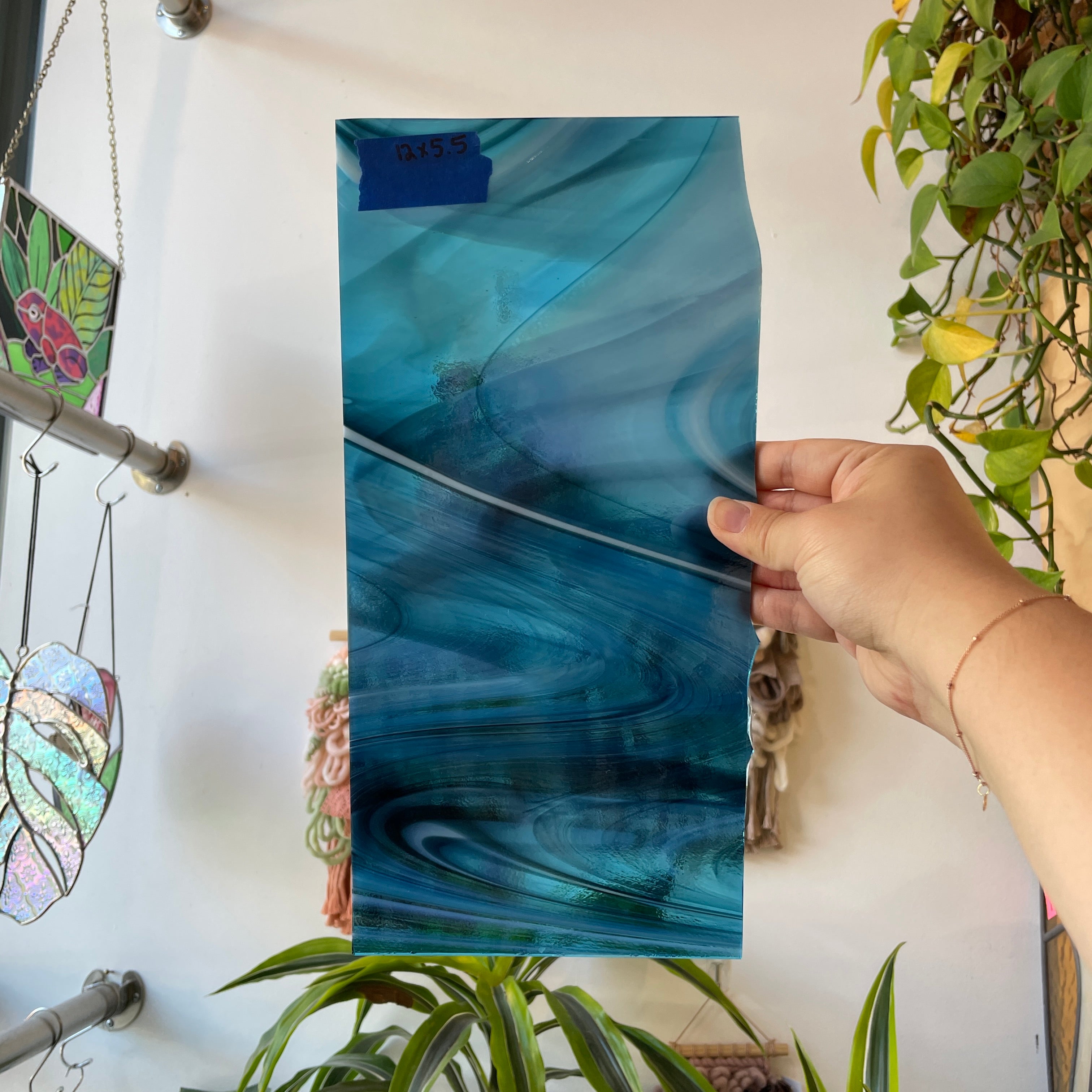 NEW! Deep Dive Fusers Reserve Oceanside Fusible 96 COE Sheet Glass Colorado Glassworks 12x5.5