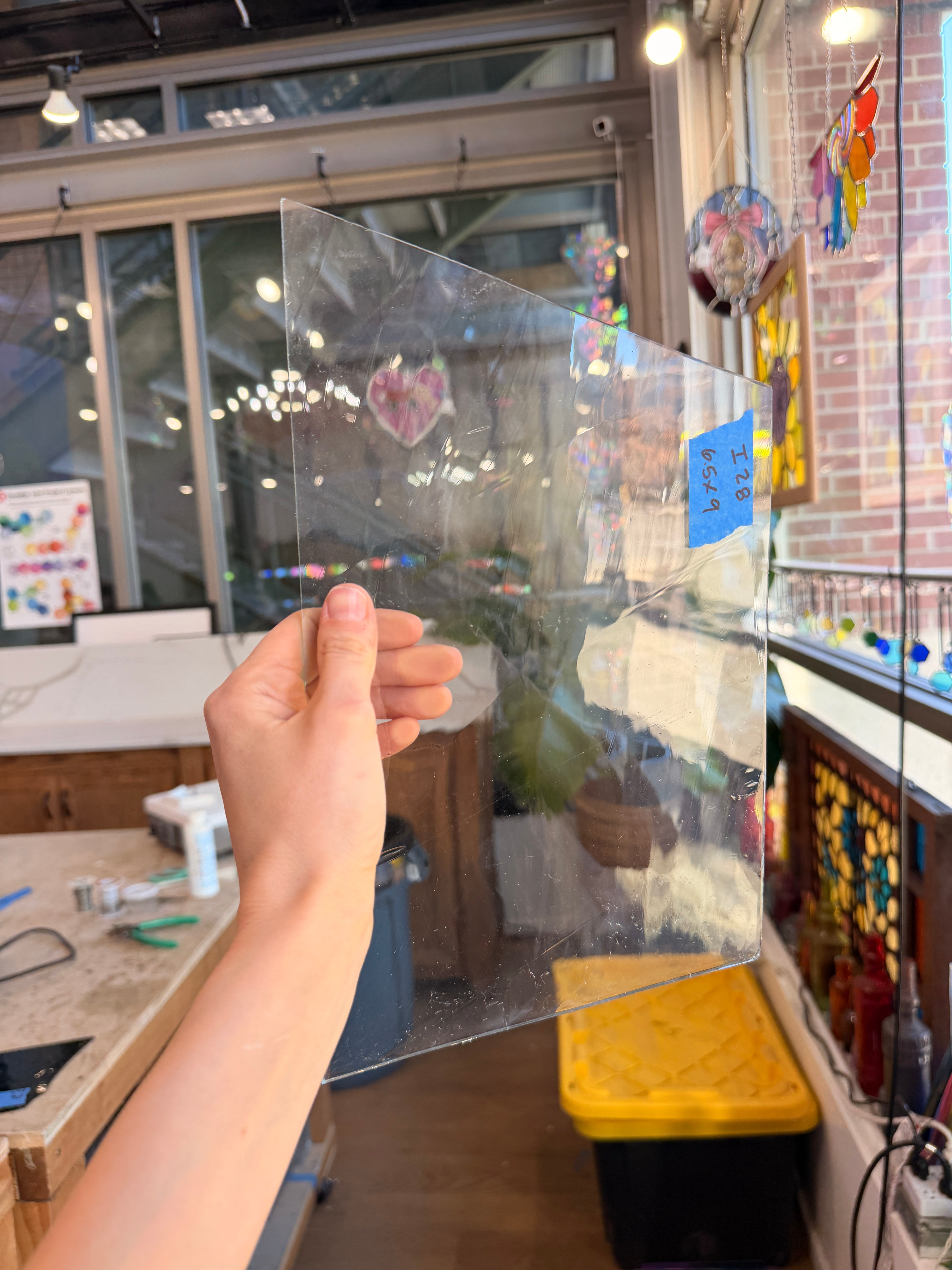 Mouth Blown Clear Antique Sheet Glass Colorado Glassworks