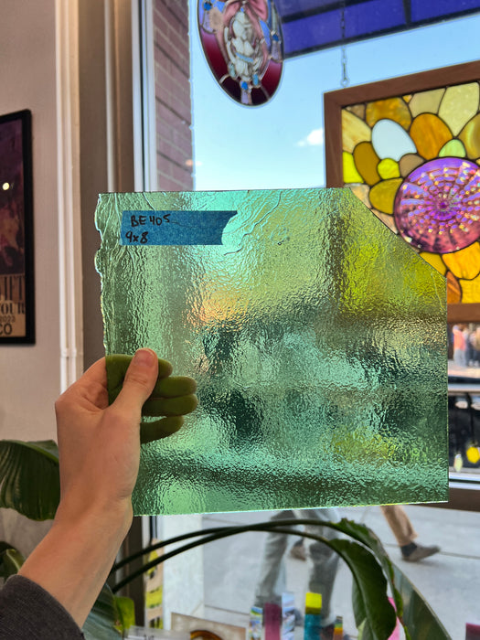 Pale Green Transparent Bullseye 90 COE Sheet Glass Colorado Glass Works