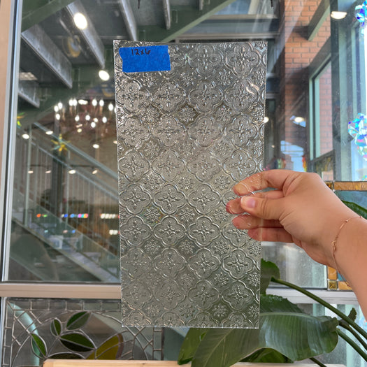 Morisco Lace Clear Sheet Glass Colorado Glassworks 12x6in