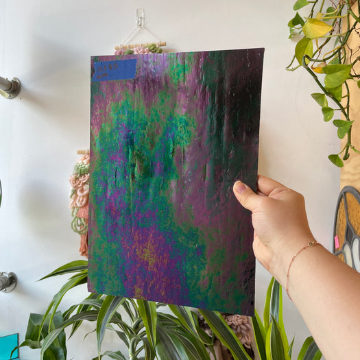 Black Iridescent Wissmach Fusible 96 COE Sheet Glass Colorado Glass Works