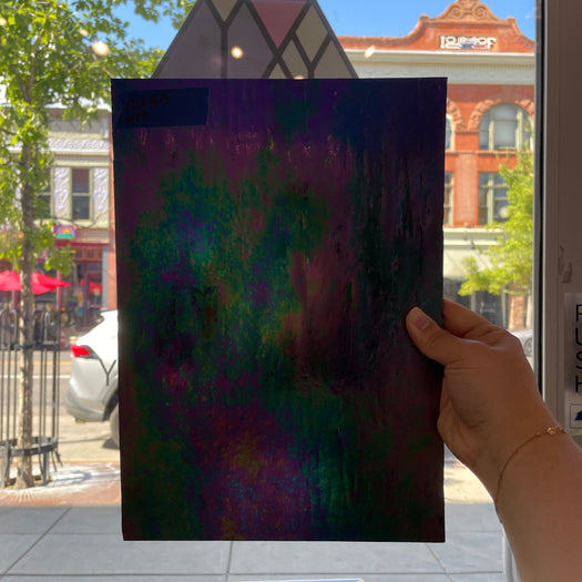 Black Iridescent Wissmach Fusible 96 COE Sheet Glass Colorado Glass Works