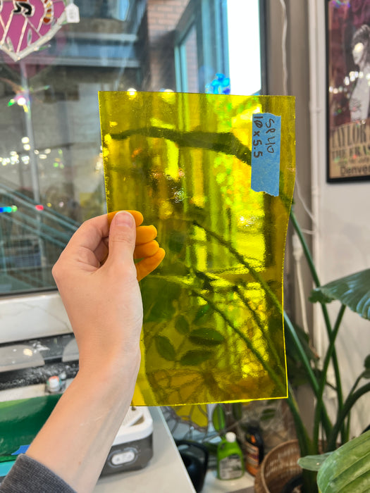 Bright Yellow Transparent Spectrum Sheet Glass Colorado Glassworks