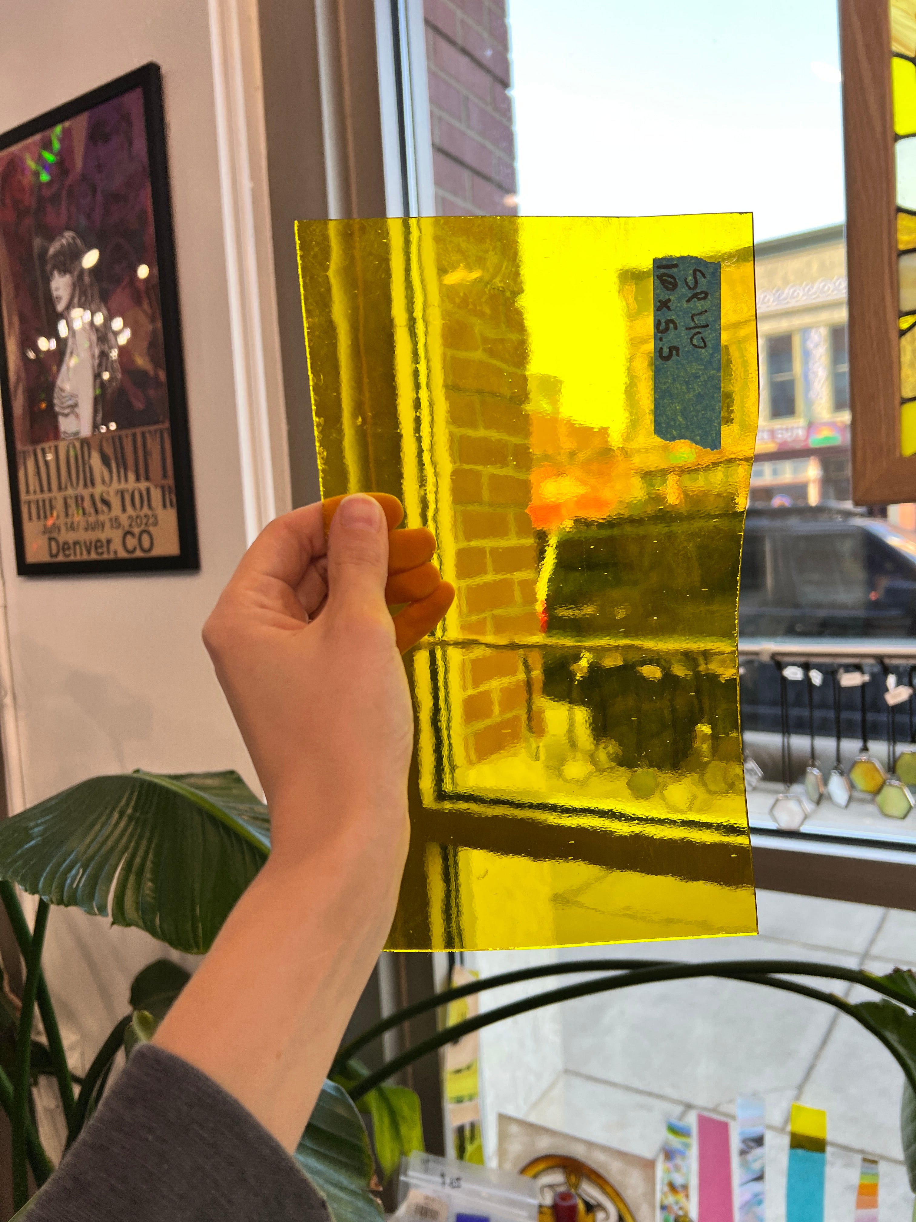 Bright Yellow Transparent Spectrum Sheet Glass Colorado Glassworks