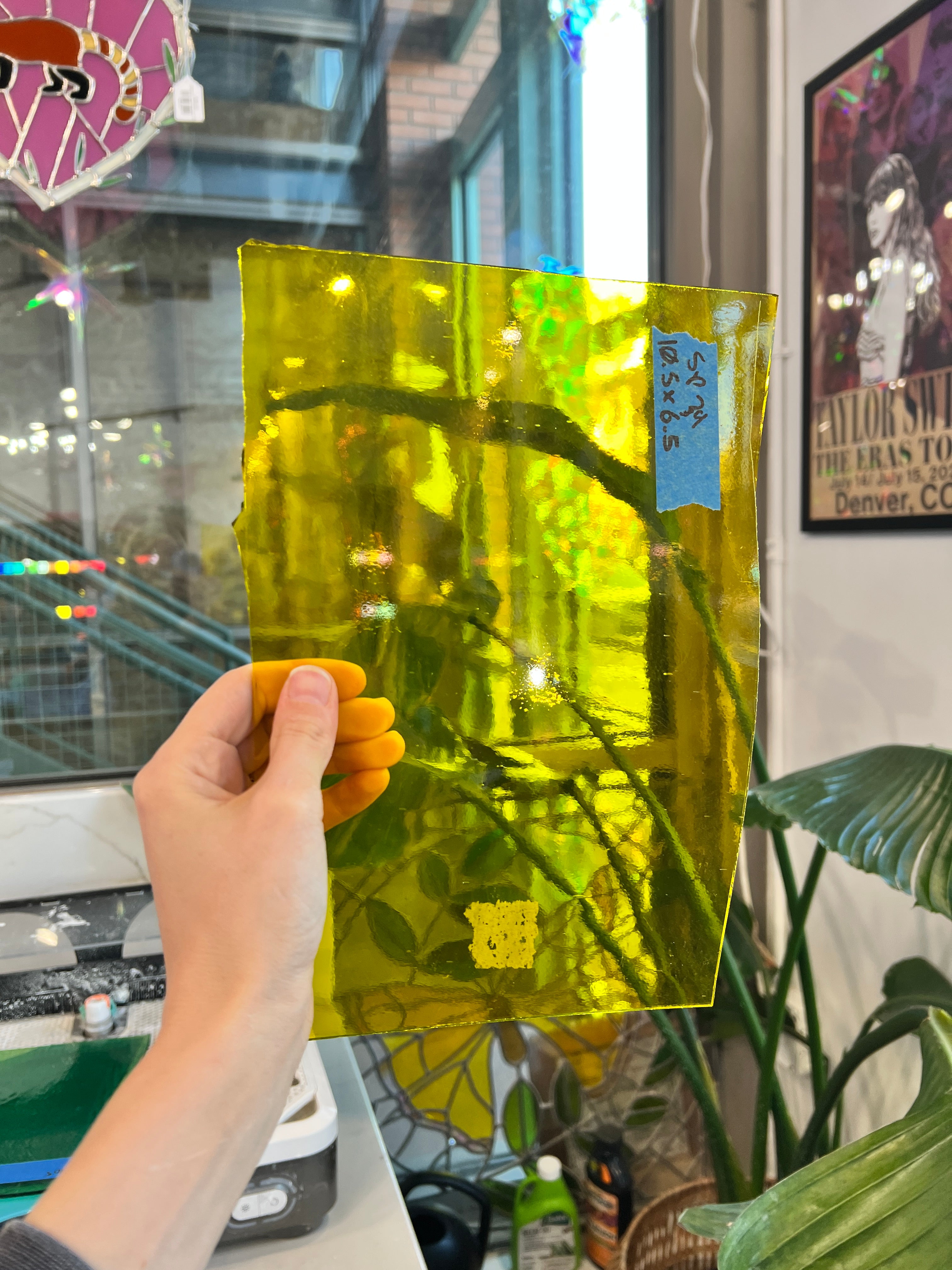 Bright Yellow Transparent Spectrum Sheet Glass Colorado Glassworks SP39 (10.5x6.5in)