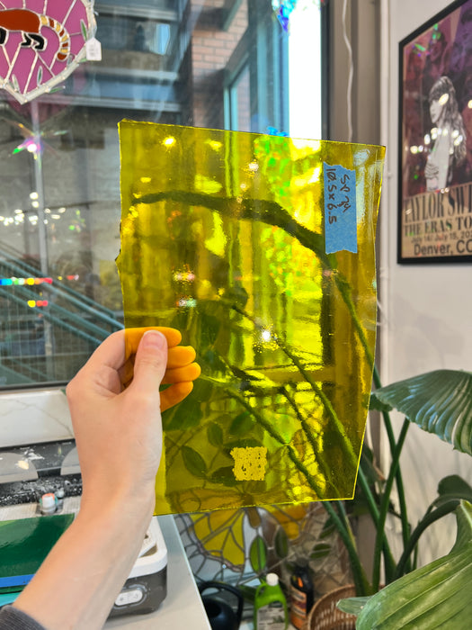 Bright Yellow Transparent Spectrum Sheet Glass Colorado Glassworks SP39 (10.5x6.5in)