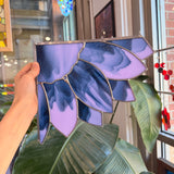 Starlight Lavender Stained Glass Corner Sunflower