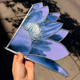 Starlight Lavender Stained Glass Corner Sunflower