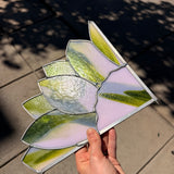 Fairy Garden Stained Glass Corner Sunflower