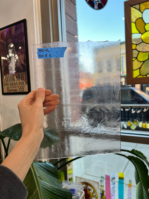 Light Pink Seedy Transparent Kokomo Sheet Glass Colorado Glassworks KO98 (11x8.5in)