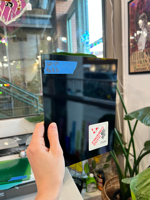 Vintage Black Solid Vintage Spectrum System 96 COE Sheet Glass Colorado Glassworks SP37 (9x7.5in)