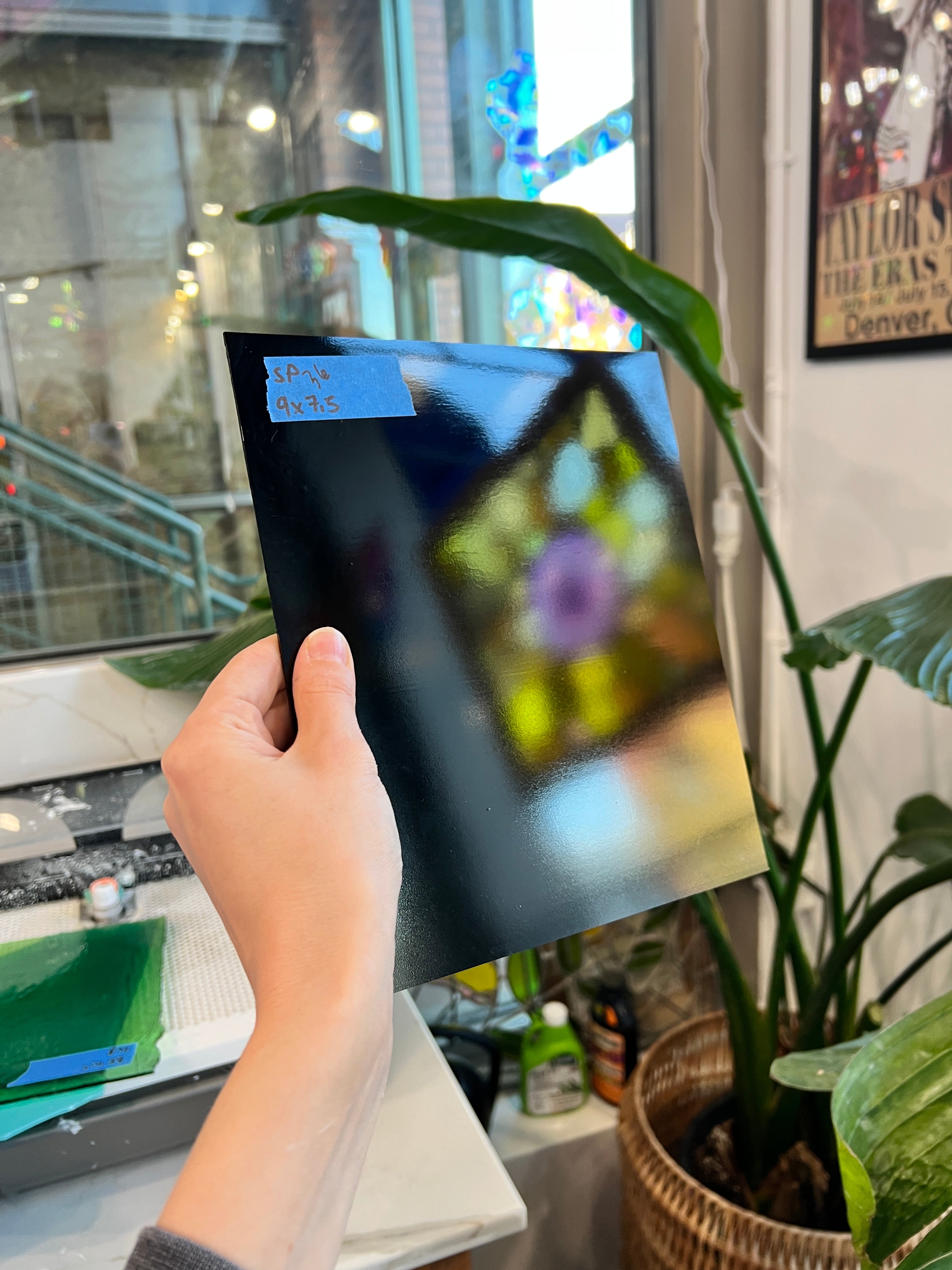 Vintage Black Solid Vintage Spectrum System 96 COE Sheet Glass Colorado Glassworks SP36 (9x7.5in)