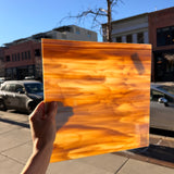 White/Dark Amber Oceanside Fusible 96 COE (OGT 315.6F) Sheet Glass Colorado Glassworks