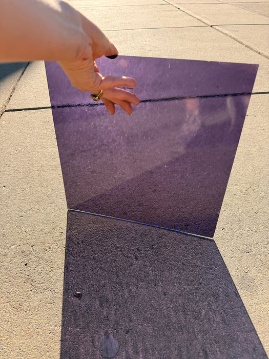 Grape Purple Transparent Oceanside Fusible 96 COE (OGT 543.2F) Sheet Glass Colorado Glassworks