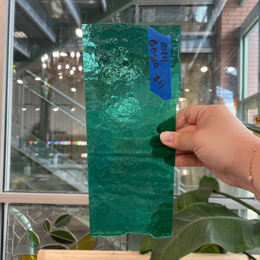 Teal Transparent Bullseye Sheet Glass Colorado Glass Works