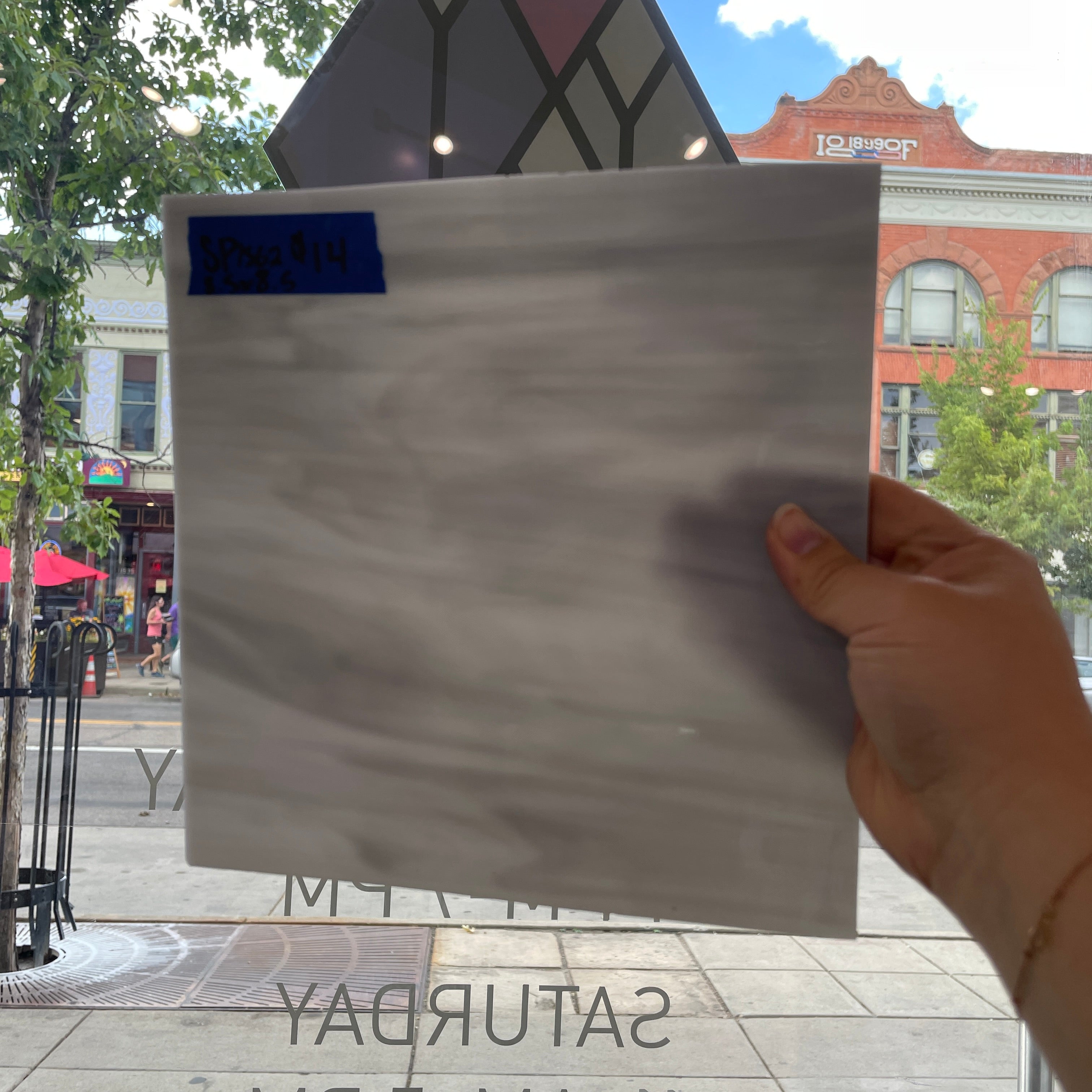 Gray Wispy Opaque Spectrum Sheet Glass Colorado Glass Works