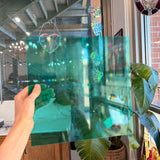 Aquamarine Transparent Oceanside Fusible 96 COE (OGT 523.1F) Sheet Glass Colorado Glassworks