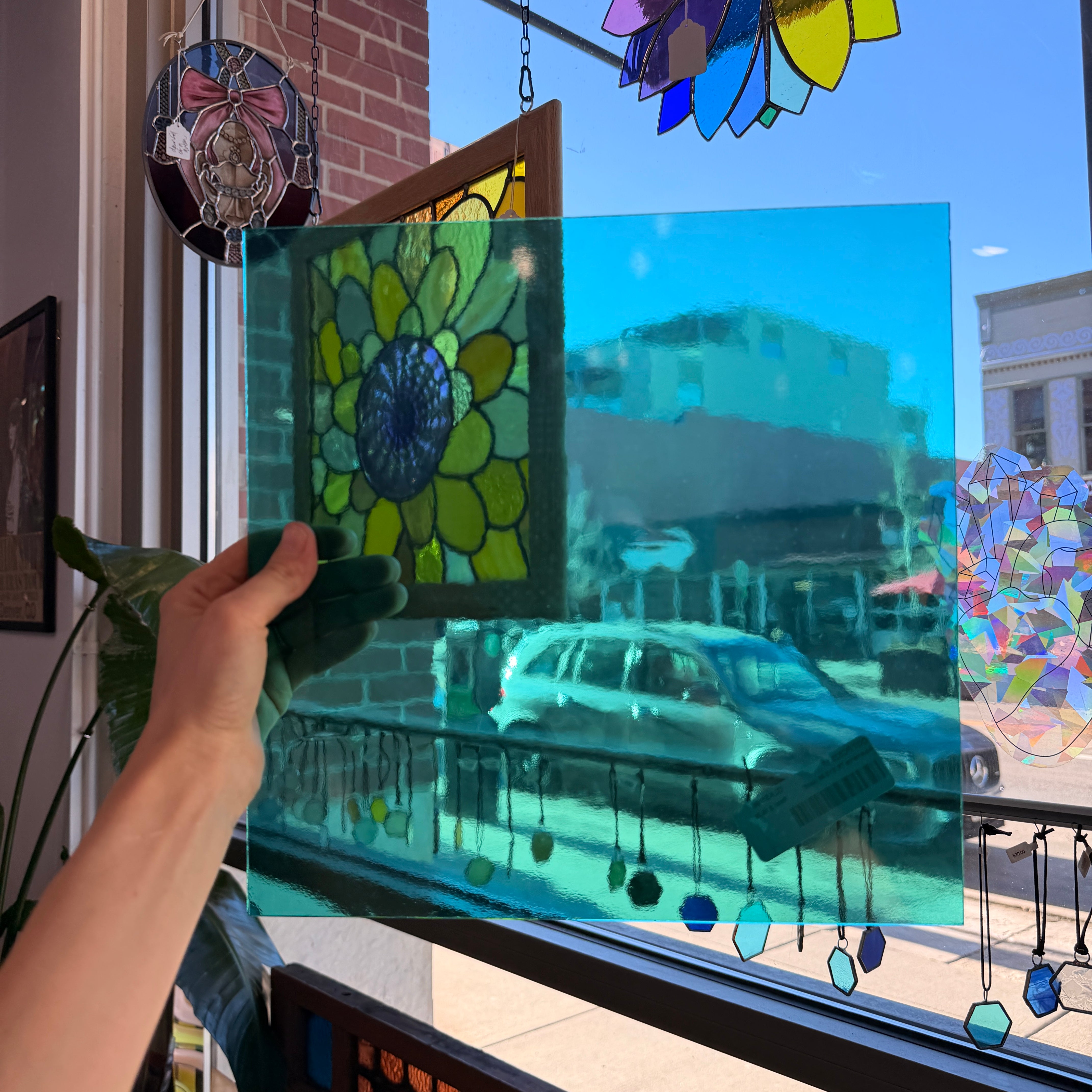 Aquamarine Transparent Oceanside Fusible 96 COE (OGT 523.1F) Sheet Glass Colorado Glassworks