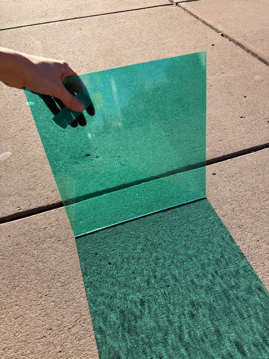 Aquamarine Transparent Oceanside Fusible 96 COE (OGT 523.1F) Sheet Glass Colorado Glassworks