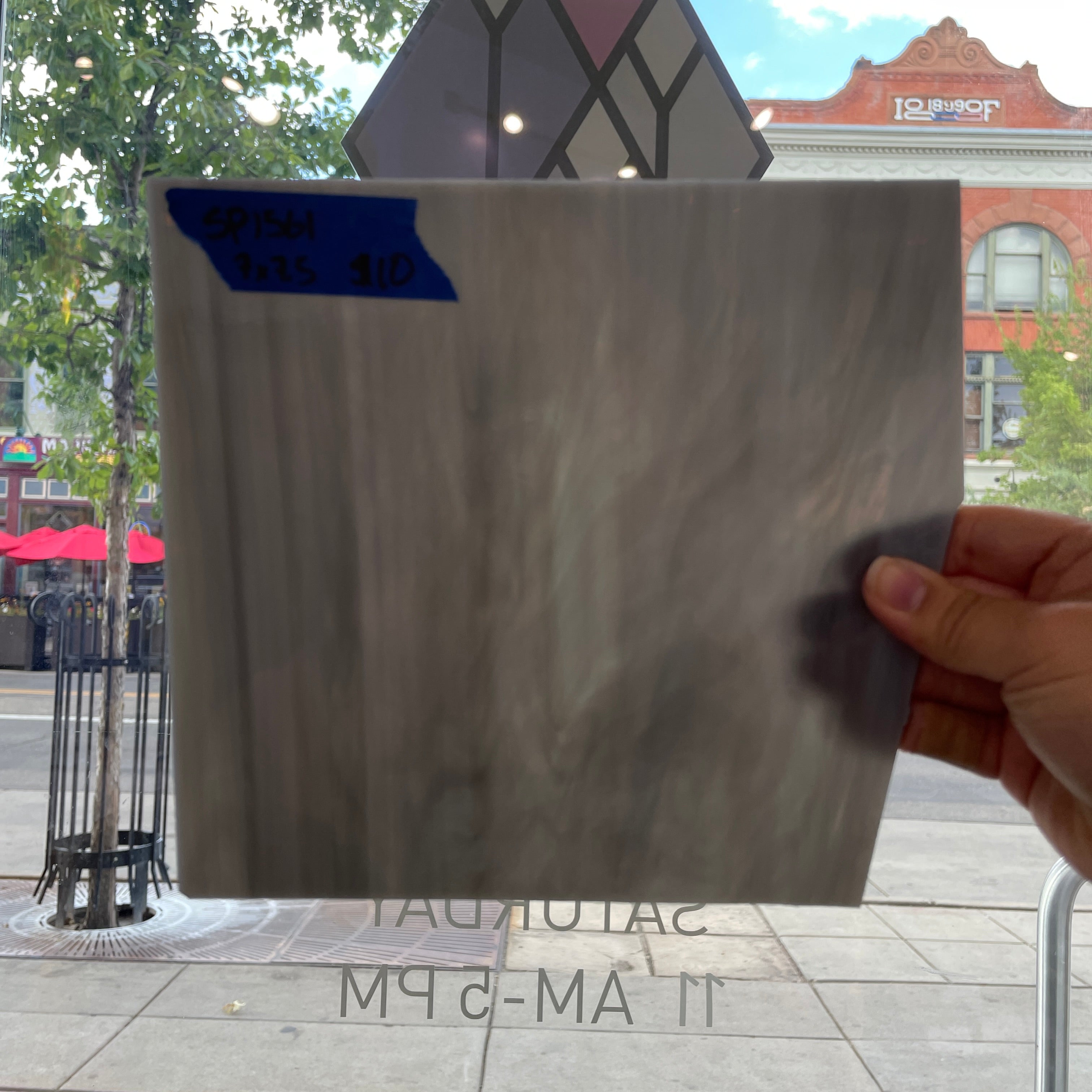 Dark Gray Wispy Opaque Spectrum Sheet Glass Colorado Glass Works
