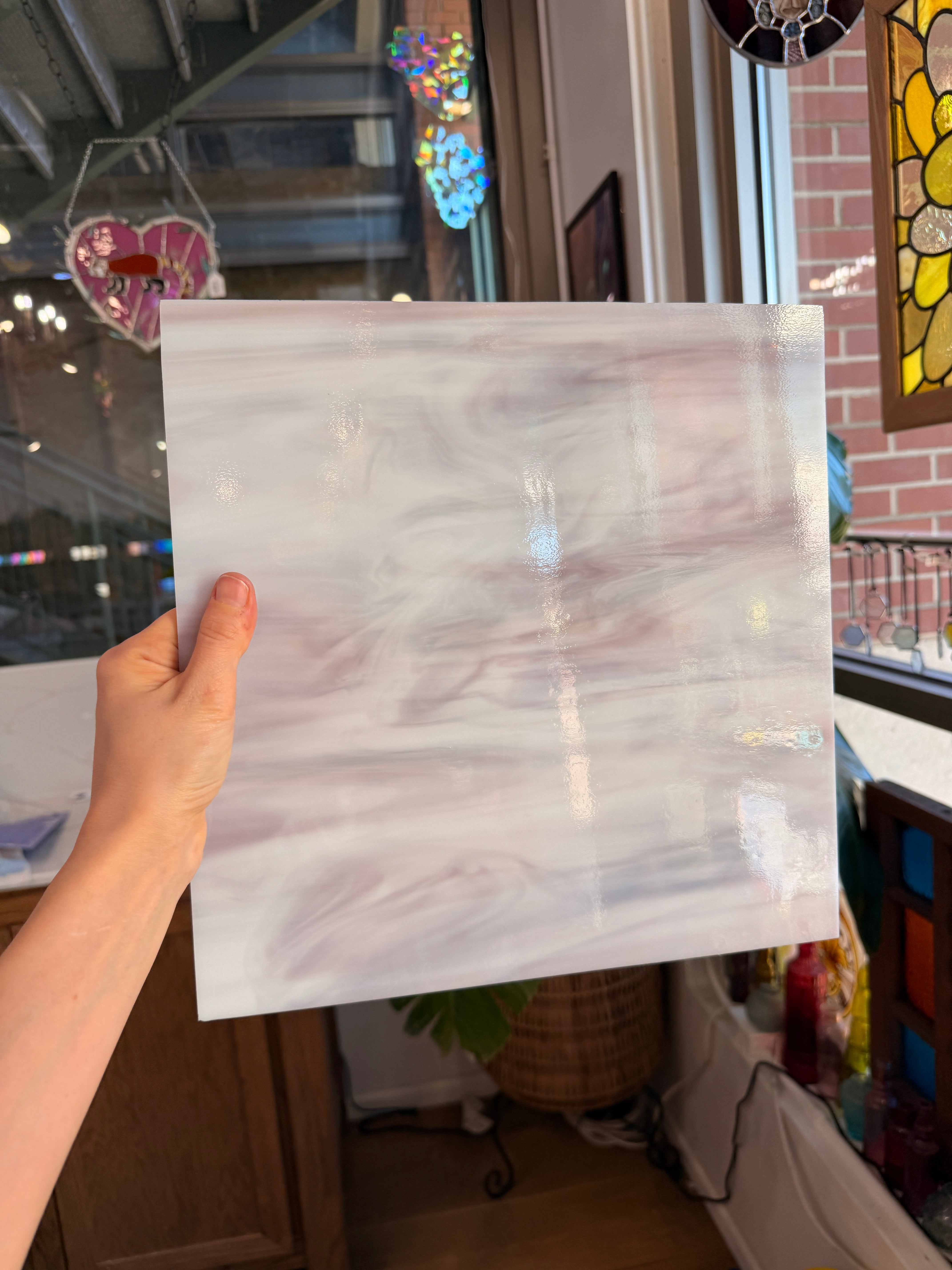 Pale Purple/White Oceanside Fusible 96 COE (OGT 347.1F) Sheet Glass Colorado Glassworks