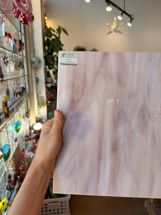 Pale Purple/White Oceanside Fusible 96 COE (OGT 347.1F) Sheet Glass Colorado Glassworks