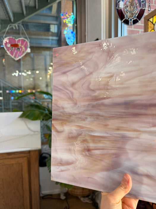 Purple/Amber/White Oceanside Fusible 96 COE (OGT 641.7F) Sheet Glass Colorado Glassworks
