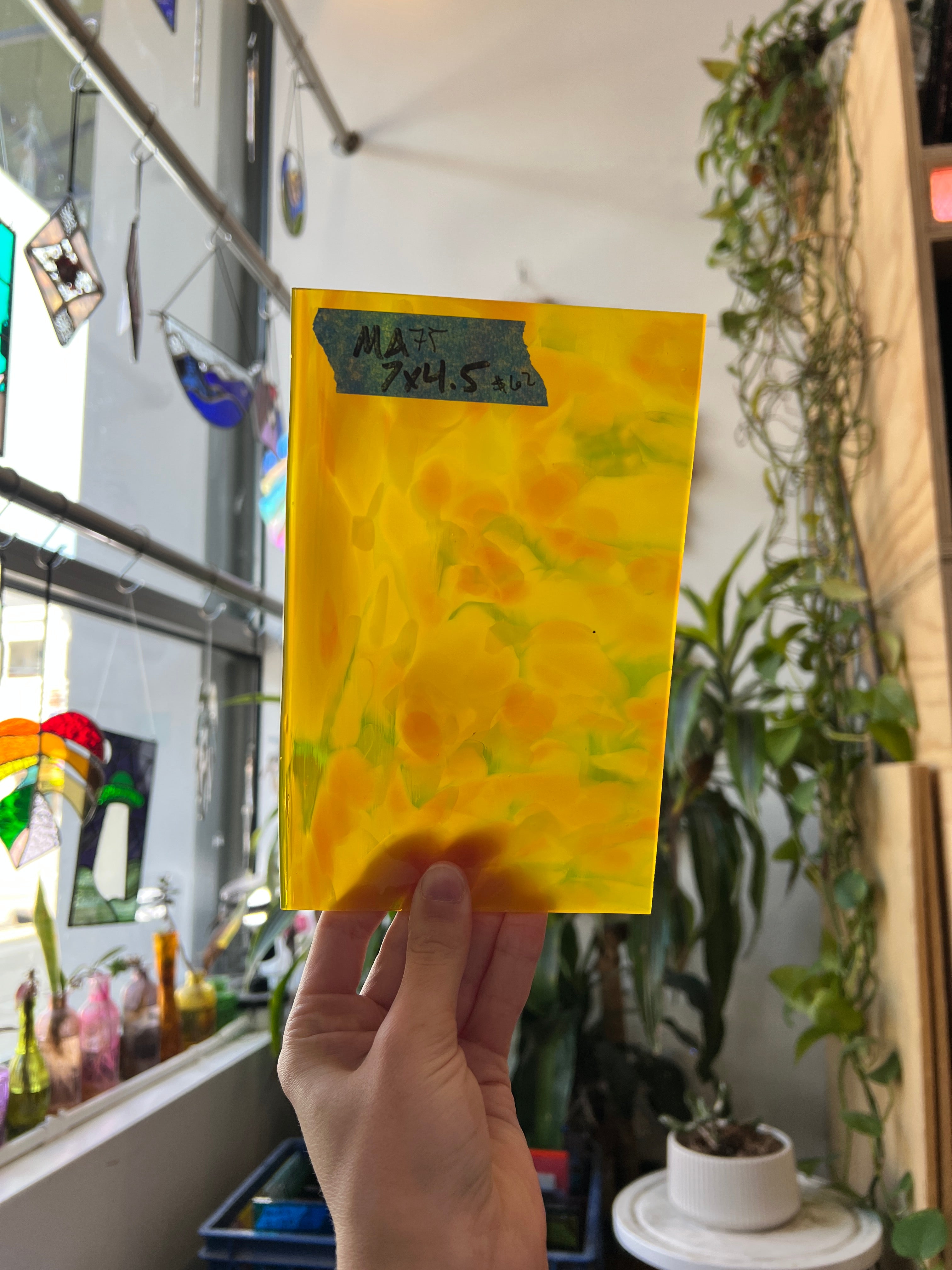 Strawberry Lemonade COGW by Monarch Glass Sheet Glass Colorado Glass Works MA75 (7x4.5in)
