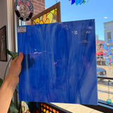 Dark Blue/White Oceanside Fusible 96 COE (OGT 337.6F) Sheet Glass Colorado Glassworks