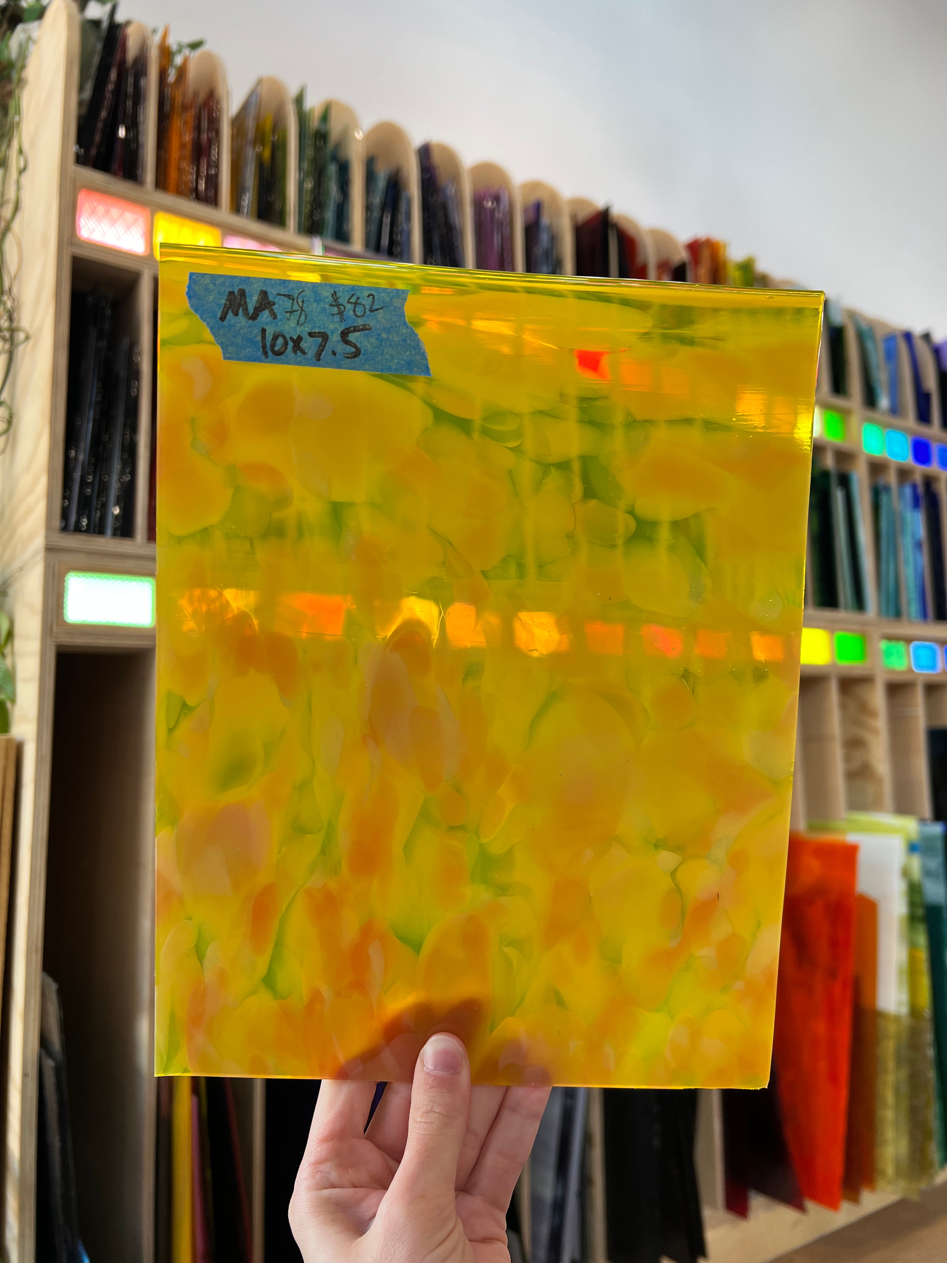 Strawberry Lemonade COGW by Monarch Glass Sheet Glass Colorado Glass Works MA78 (10x7.5in)