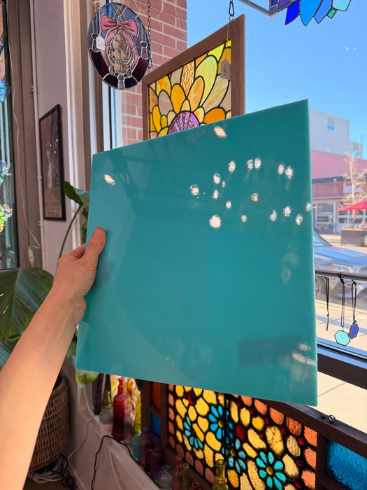 Turquoise Green Opalescent Oceanside Fusible 96 COE (OGT 223.72F) Sheet Glass Colorado Glassworks
