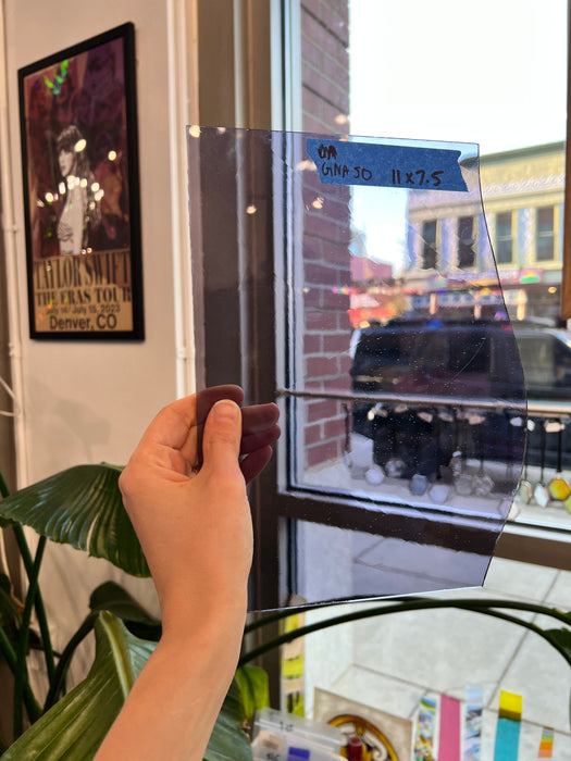 Transparent Purple Vintage GNA Sheet Glass Colorado Glassworks GNA50 (11x7.5in)