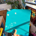 Peacock Green Opalescent Oceanside Fusible 96 COE (OGT 223.74F) Sheet Glass Colorado Glassworks