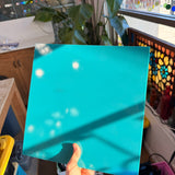 Peacock Green Opalescent Oceanside Fusible 96 COE (OGT 223.74F) Sheet Glass Colorado Glassworks