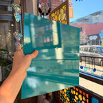 Peacock Green Opalescent Oceanside Fusible 96 COE (OGT 223.74F) Sheet Glass Colorado Glassworks