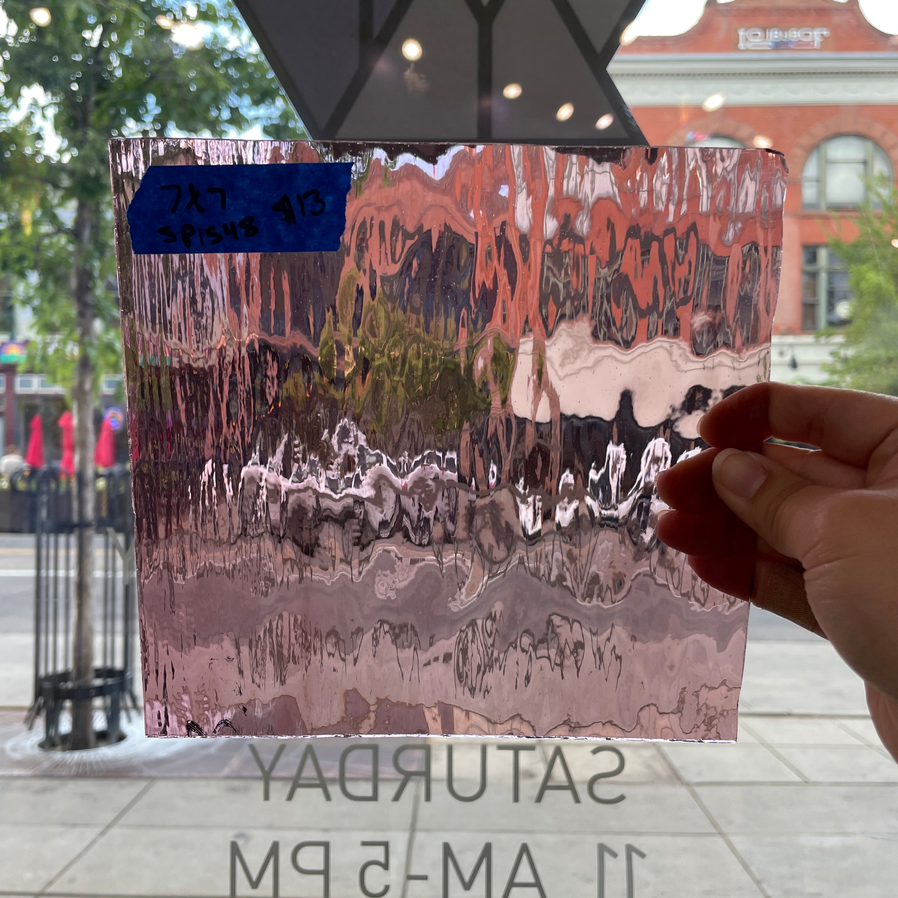 Light Purple Waterglass Spectrum Sheet Glass Colorado Glassworks SP1548 (7x7in)