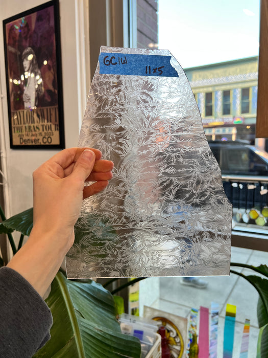 Vintage Light Pink Glue Chip Sheet Glass Glue Chip