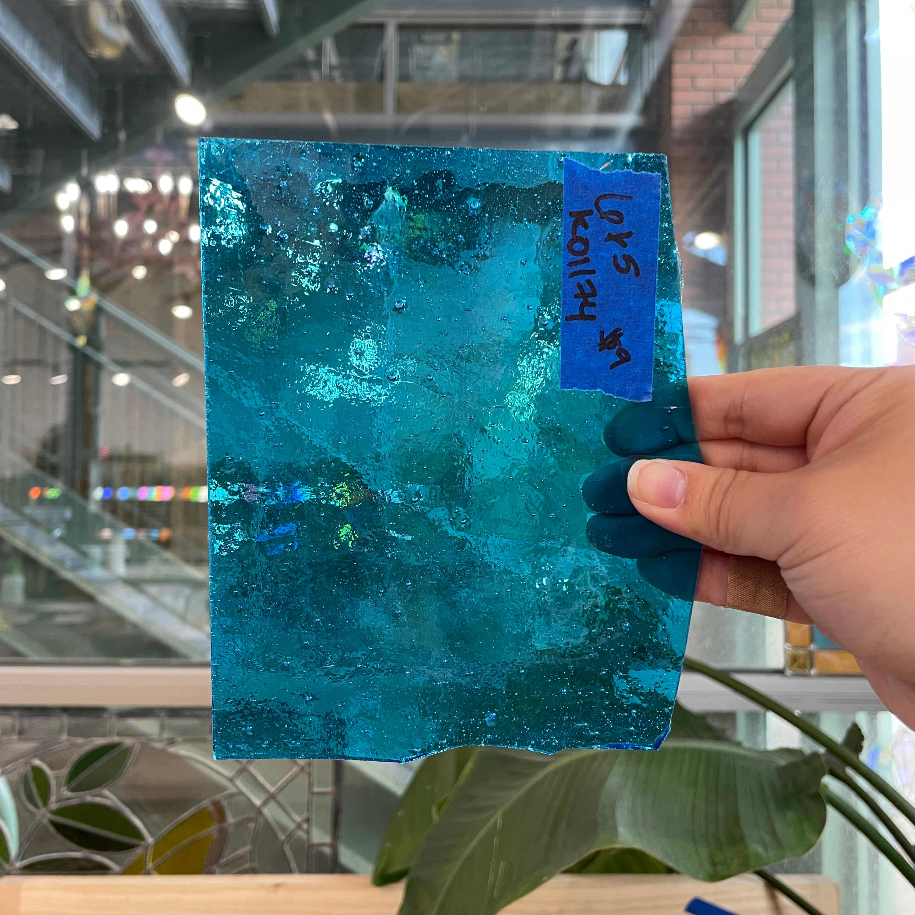 Sky Blue Transparent Kokomo Sheet Glass Colorado Glassworks