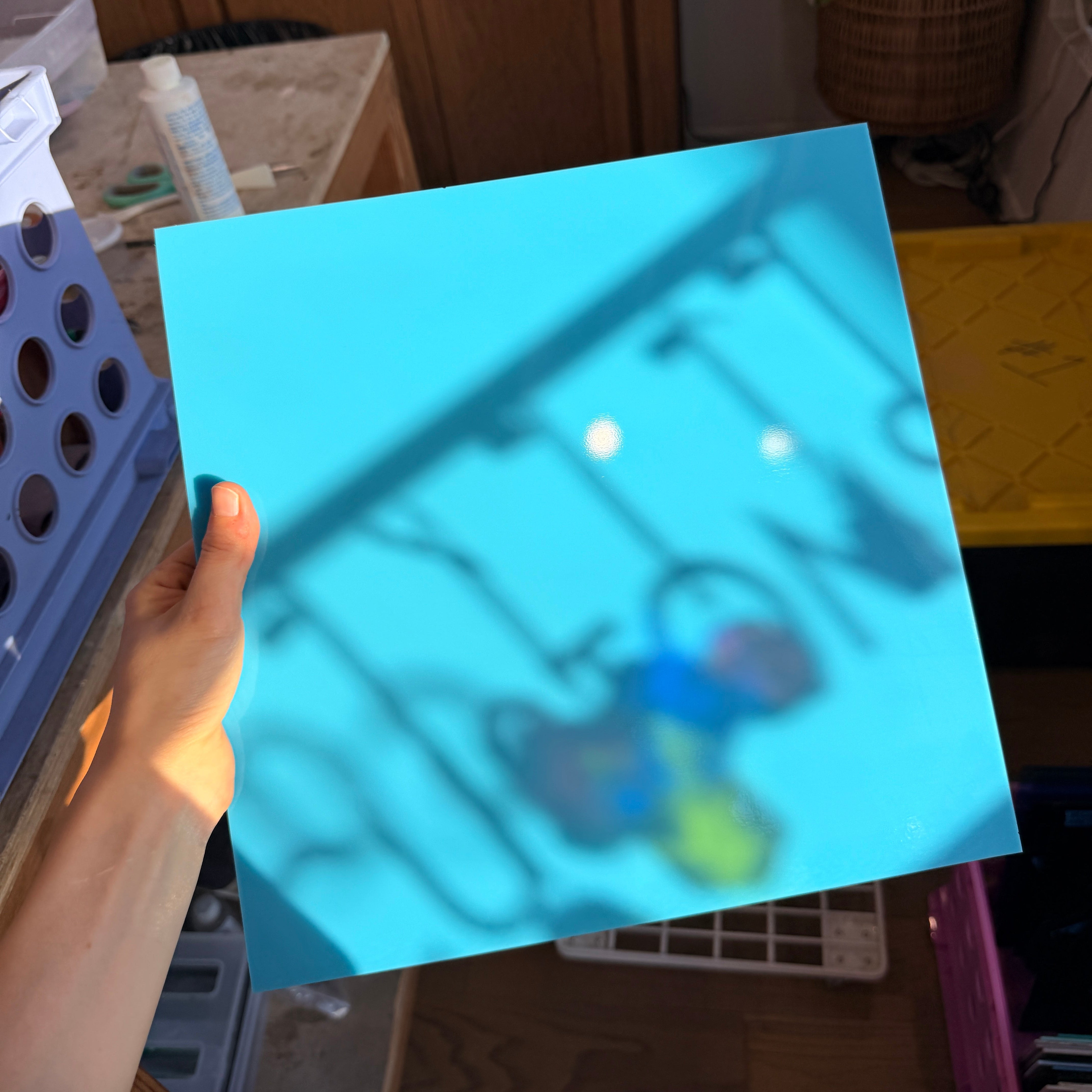 Turquoise Blue Opalescent Oceanside Fusible 96 COE (OGT 233.74F) Sheet Glass Colorado Glassworks